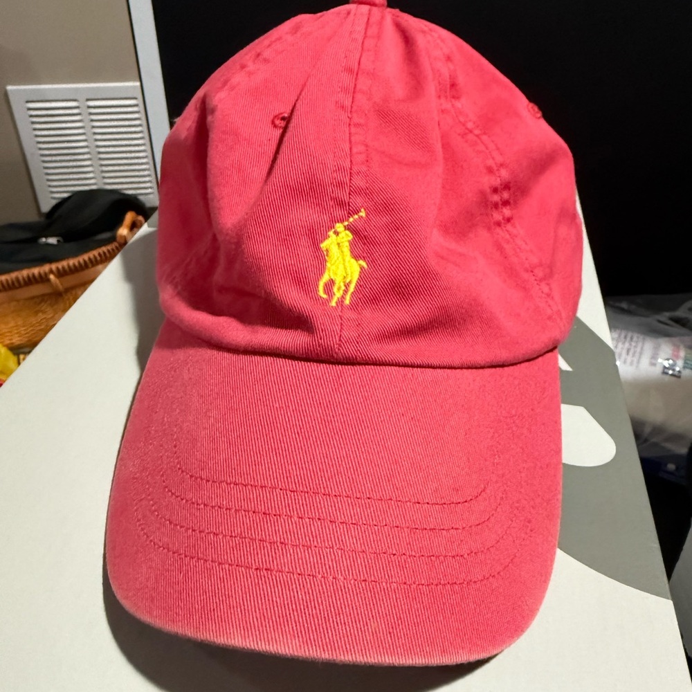Polo Ralph Lauren Red Cap with Yellow Logo